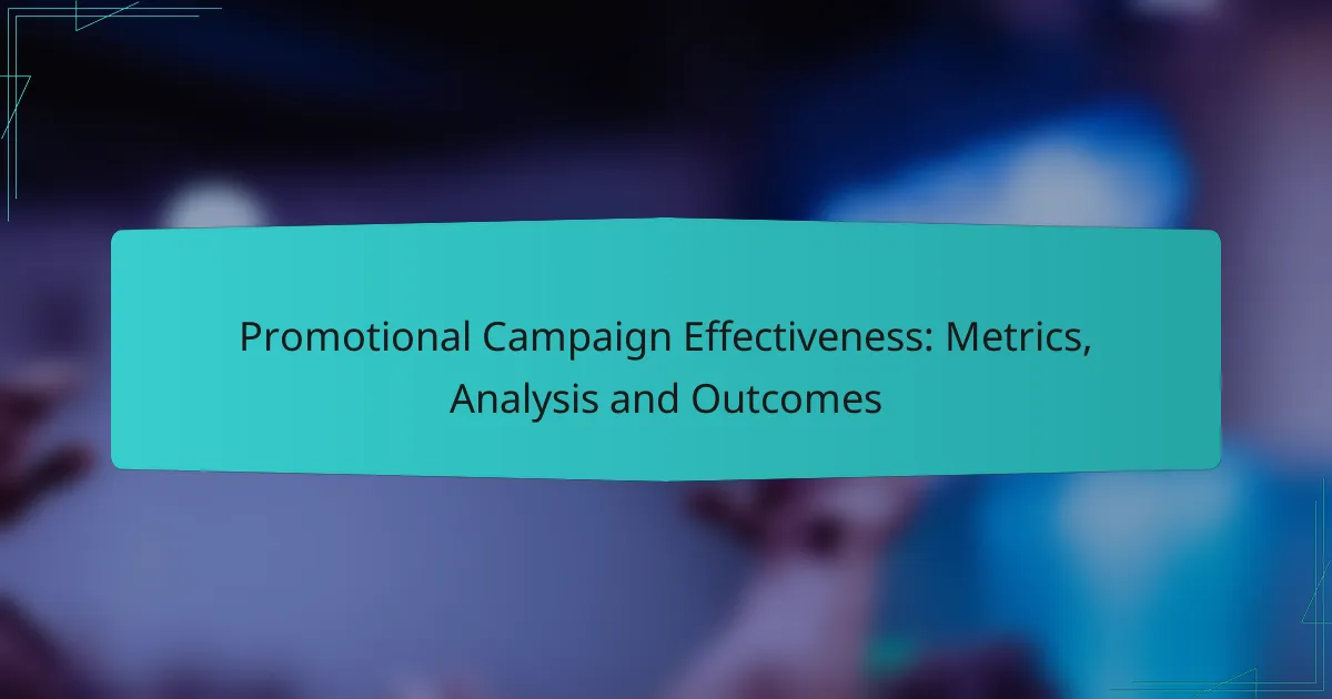Promotional Campaign Effectiveness: Metrics, Analysis and Outcomes