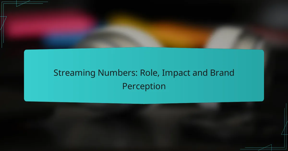 Streaming Numbers: Role, Impact and Brand Perception