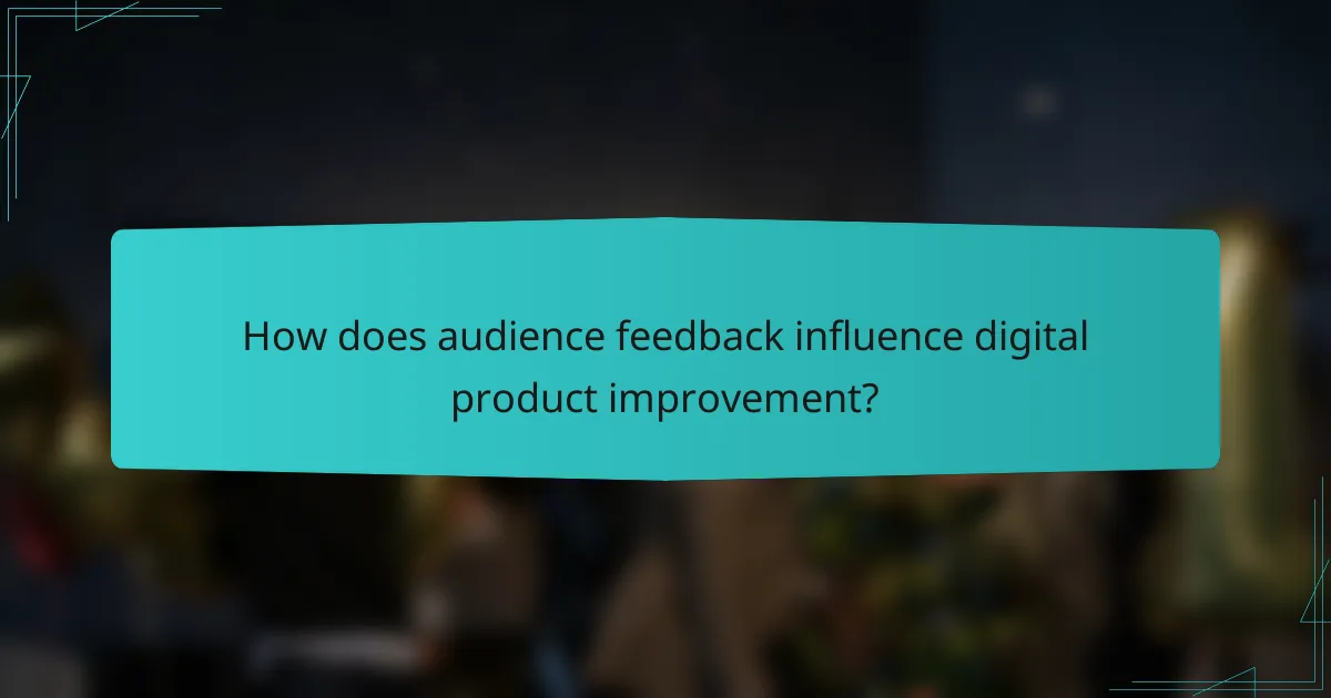 How does audience feedback influence digital product improvement?