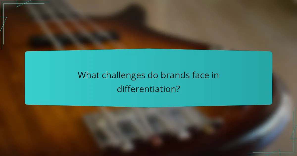 What challenges do brands face in differentiation?