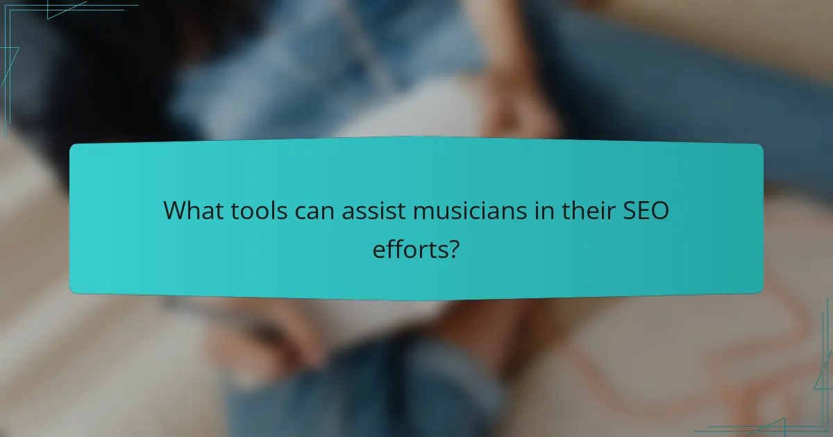 What tools can assist musicians in their SEO efforts?